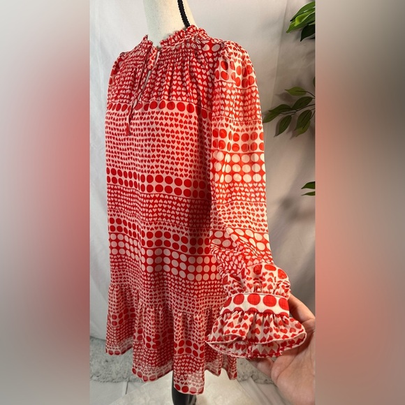 LOFT Red and White Tiered Tie Front Sundress 🌴☀️ - Picture 3 of 11